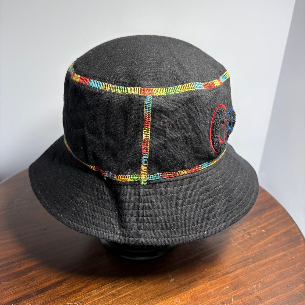 Cookies Bucket Hat Mens L/XL Black Rainbow Logo Streetwear Cotton Sun Hat - Picture 2 of 7